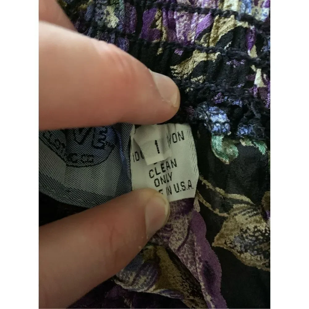 Vintage Olive Clothing Co skirt made in USA long floral women's size 1